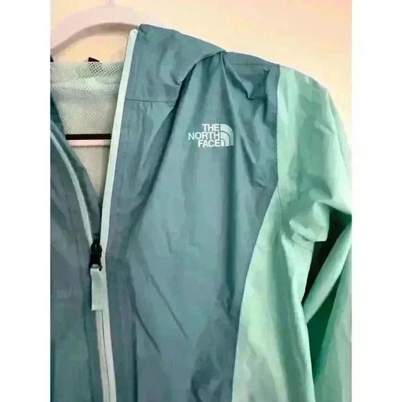 The North Face Girls NF0A2U3F Zipline Rain Jacket Hood Green/Mint XL 18 - Picture 3 of 7